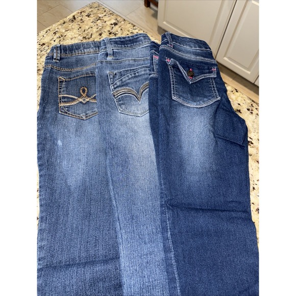 Mudd Other - Mudd Jeans, Youth Girls Junior Size 14 Blue, Denim, Pockets, Straight Capri 5173
